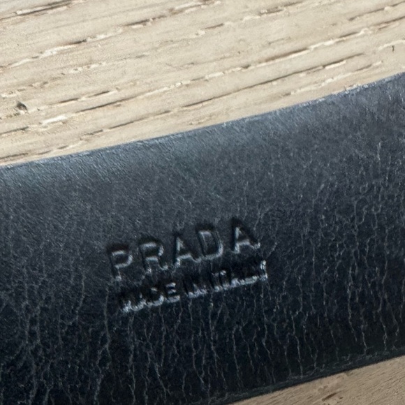 Prada belt black leather made in Italy 85/34 - Picture 6 of 10